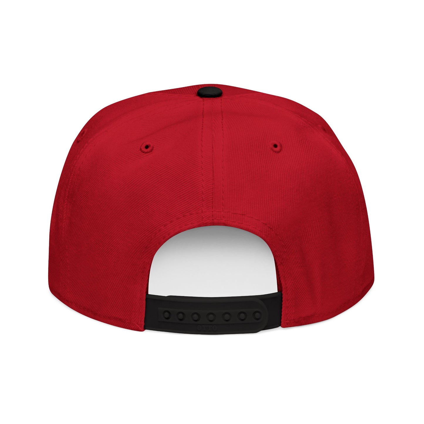 Bold red and black snapback hat with white embroidered “Untamed Legacy” logo, designed for standout streetwear styling