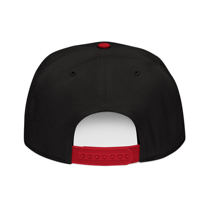Eye-catching black snapback cap with red brim and white “Untamed Legacy” embroidery — a statement piece for bold looks.