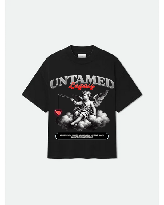 Untamed Legacy Cherub Heart Of Legacy Black Graphic Tee